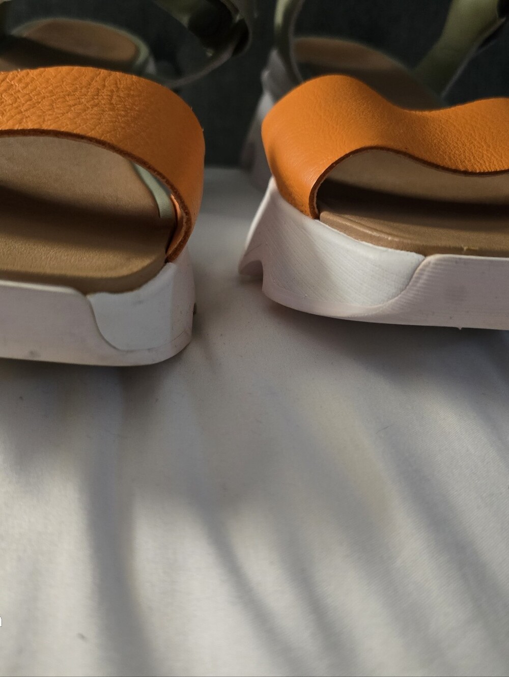 Sorel Kinetic Impact Y Strap High Sandals Womens Orange Green White Size 9 (40) - Picture 4 of 13